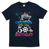 Cruising Into My 50th Birthday Cruise Party Cruise Crew T-Shirt - Navy