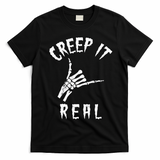 Creep It Real Skeleton Hand Shaka T-Shirt - Black