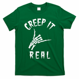 Creep It Real Skeleton Hand Shaka T-Shirt - Irish Green