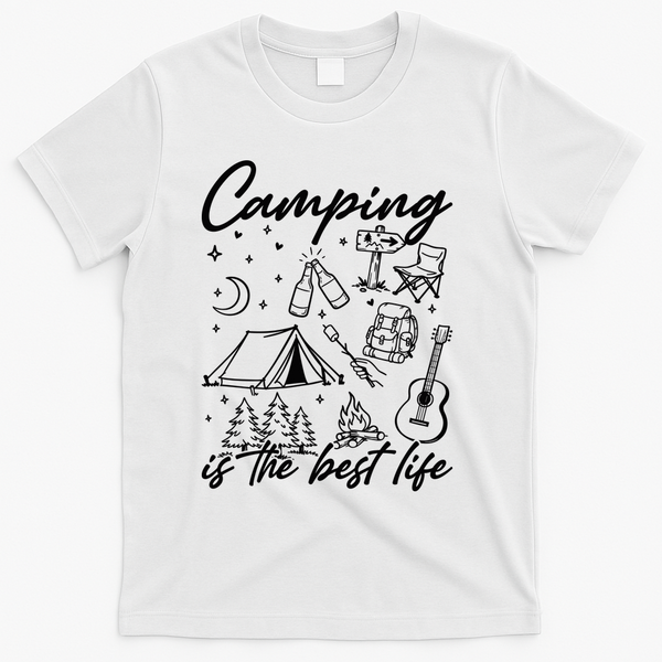 Camping Is The Best Life T-Shirt - White