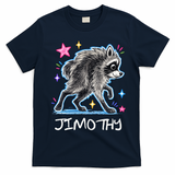 Cute Jimothy Raccoon Funny T-Shirt - Navy Blue