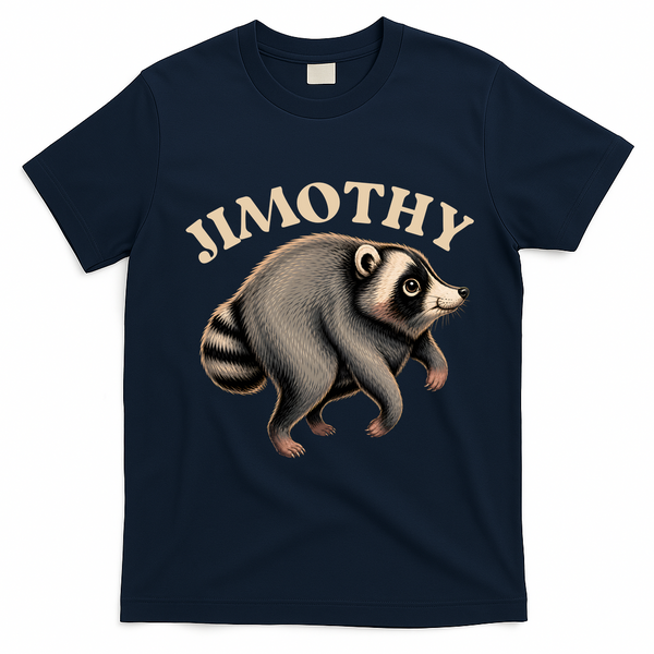 Charming Jimothy Raccoon Gift T-Shirt - Navy Blue