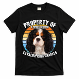 Cavalier King Charles Tri Owner Lover Retro Vintage Cute Dog T-Shirt - Black