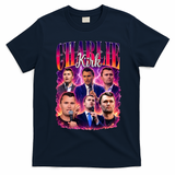Charlie Kirk Face Justice Memorial  T-Shirt - Navy Blue