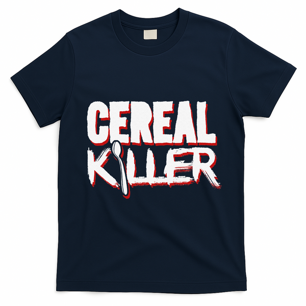 Cereal Killer Funny Halloween Costume T-Shirt - Navy Blue