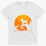 Chocolate Lab Dog Moon Halloween Dog Lover T-Shirt - White