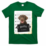 Chocolate Lab Labrador Dog Mug Shot Bad Dog T-Shirt - Irish Green