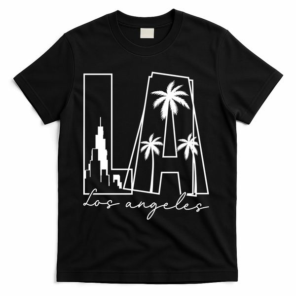 Classic LA Los Angeles Logo T-Shirt - Black