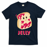 Couple Matching Jelly & Peanut Butter Halloween T-Shirt - Navy Blue