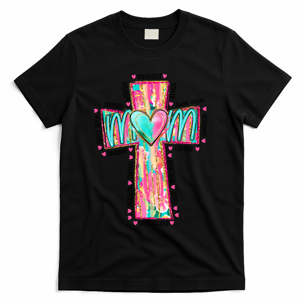 Christian Mom Mothers Day T-Shirt - Black