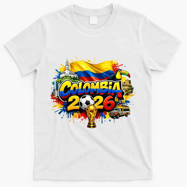COLOMBIA North America Soccer Tournament 2026 T-Shirt - White