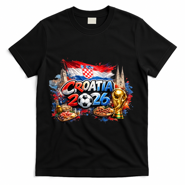 CROITIA North America Soccer Tournament 2026 T-Shirt - Black