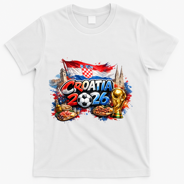 CROITIA North America Soccer Tournament 2026 T-Shirt - White