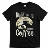 Cute Nightmare Before Coffee Halloween Funny Mug Gift T-Shirt - Black