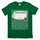 Composition Notebook Costume Adult Halloween For Teachers T-Shirt - Green