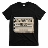 Composition Notebook Costume T-Shirt - Black