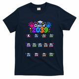 Class Of 2039 Grow With Me Kindergarten 12th Grade T-Shirt - Navy Blue