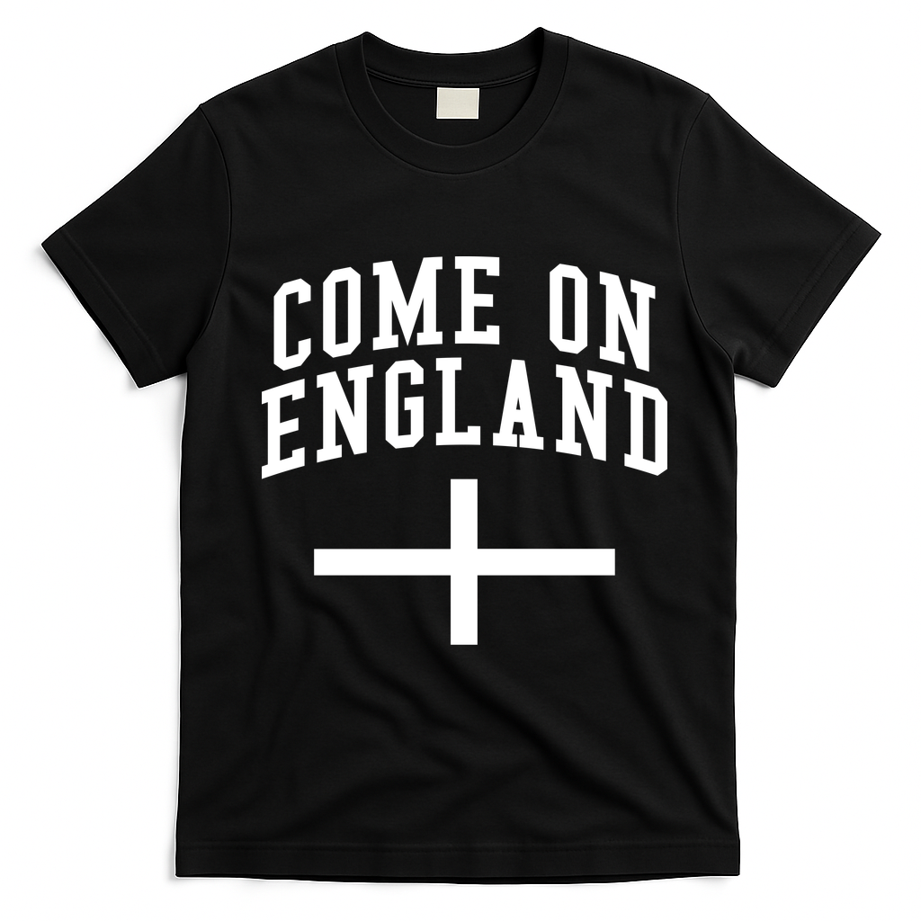 Come On England Flag England Pride Soccer T-Shirt - Black