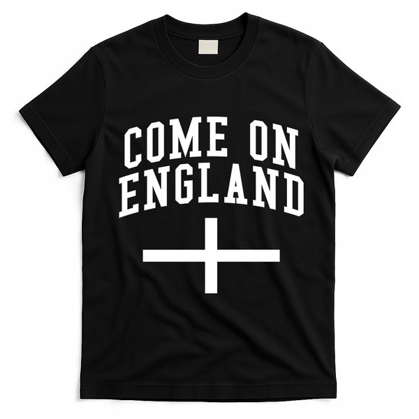 Come On England Flag England Pride Soccer T-Shirt - Black