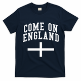 Come On England Flag England Pride Soccer T-Shirt - Navy Blue