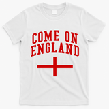 Come On England Flag England Pride Soccer T-Shirt - White