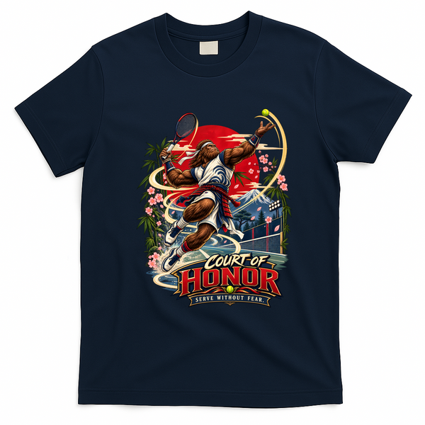 Court Of Honor – Bigfoot Samurai Tennis T-Shirt - Navy Blue