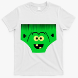 Creepy Of Underwear Face Halloween Costume T-Shirt - White