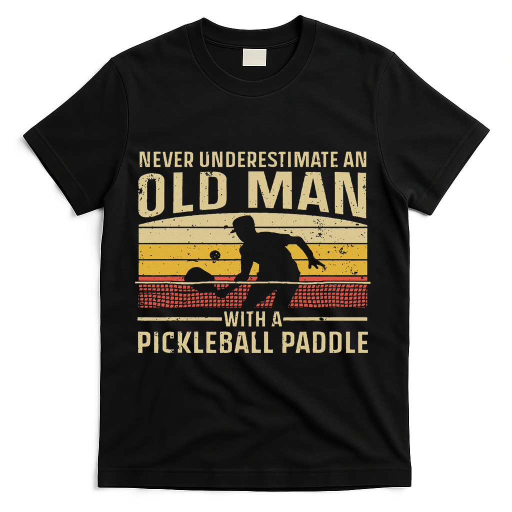 Cool Pickleball Art For Women Paddle Pickleball Player T-Shirt - Black