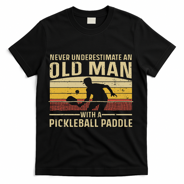 Cool Pickleball Art For Women Paddle Pickleball Player T-Shirt - Black