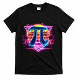 Cool Pi Day Retro Tropical Design T-Shirt - Black