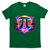 Cool Pi Day Retro Tropical Design T-Shirt - Green
