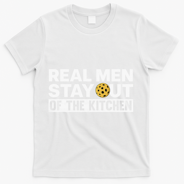 Cool Pickleball For Dad Pickle Ball Sports Team Kitchen T-Shirt - White