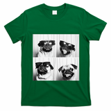 Cute Pug Face Pet Photobooth Cool Pug With Sunglasses T-Shirt - Irish Green