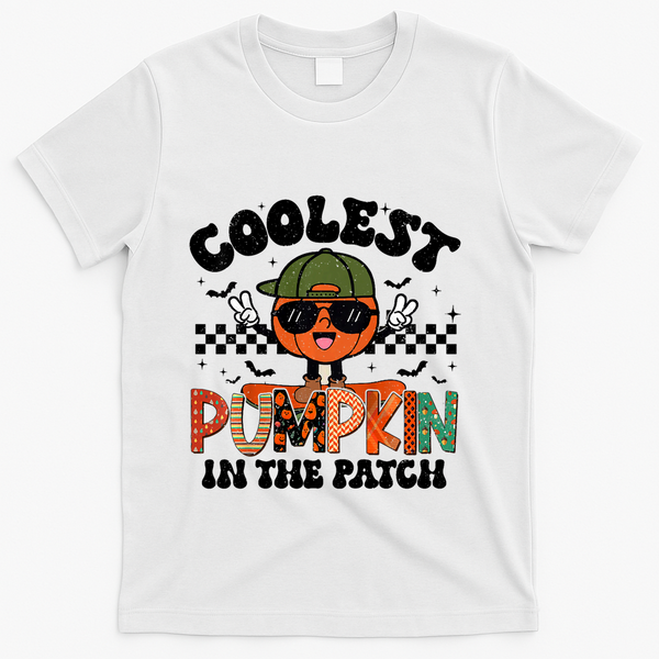 Coolest Pumpkin In The Patch Halloween T-Shirt - White