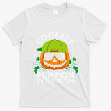 Coolest Pumpkin In The Patch Pumpkin Halloween T-Shirt - White