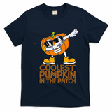 Coolest Pumpkin In The Patch Halloween Jackolantern T-Shirt - Navy Blue