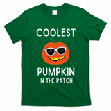 Coolest Pumpkin In The Patch Funny Cool Pumpkin Halloween T-Shirt - Irish Green
