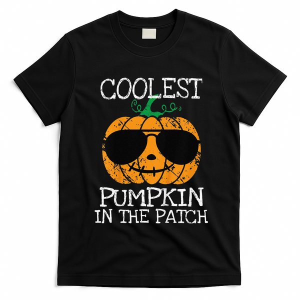 Coolest Pumpkin In The Patch Halloween Costume Gift T-Shirt - Black