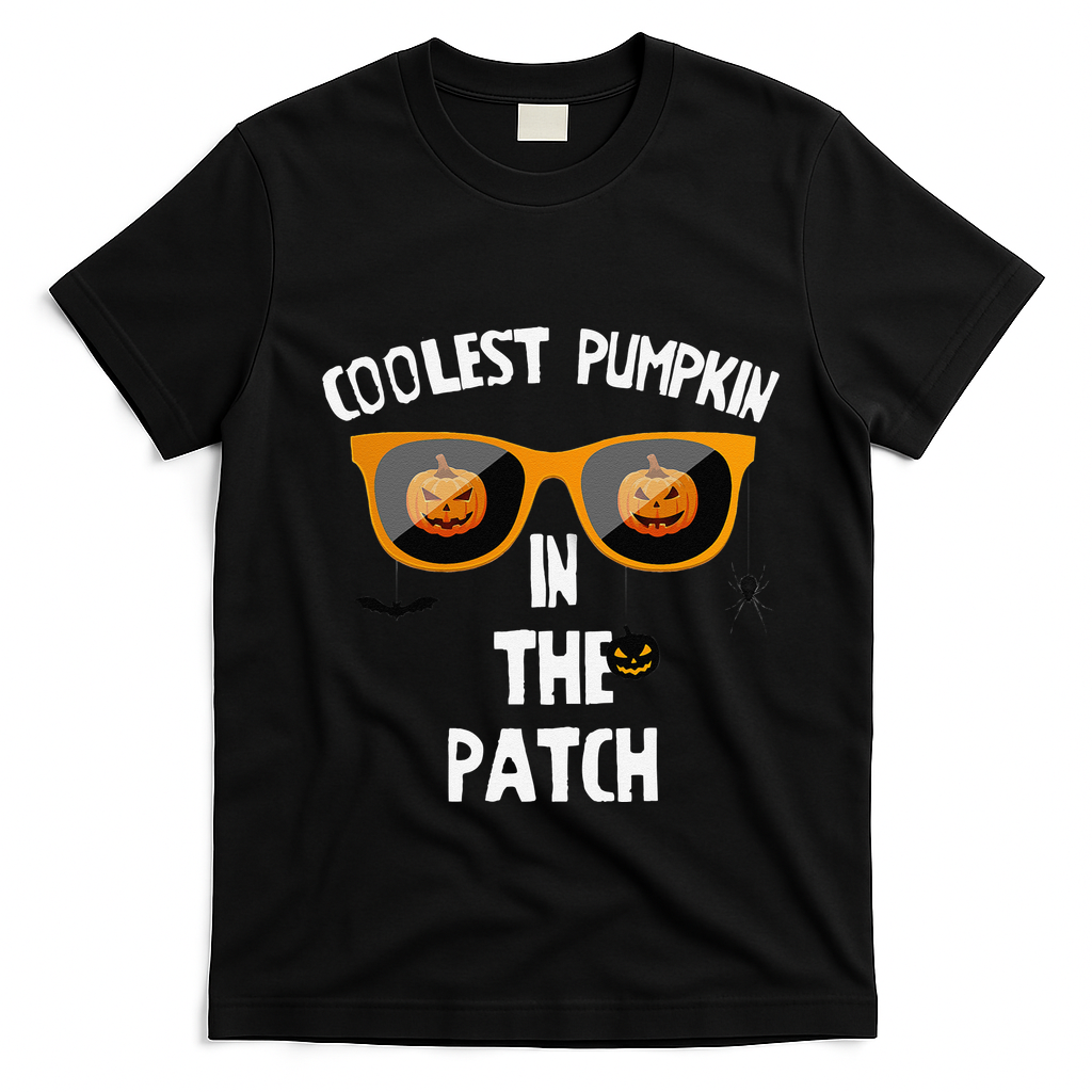 Coolest Pumpkin In The Patch Halloween Gift Cute T-Shirt - Black