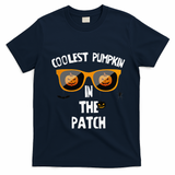Coolest Pumpkin In The Patch Halloween Gift Cute T-Shirt - Navy Blue