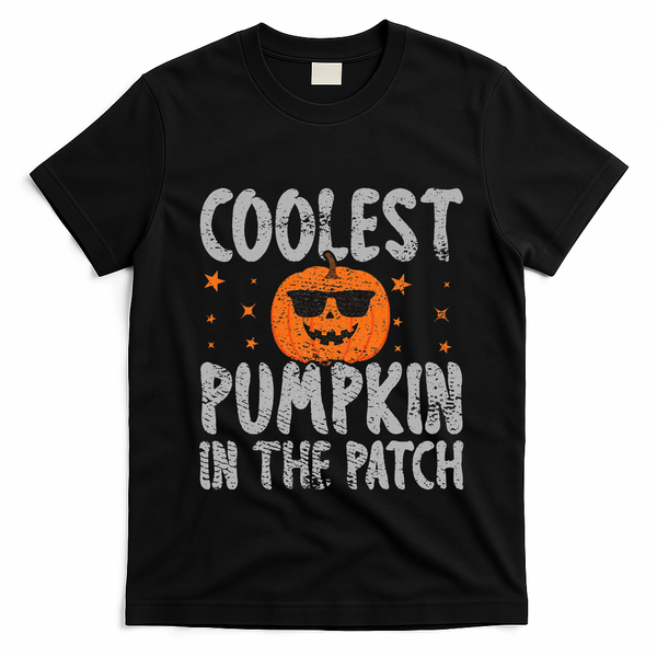 Coolest Pumpkin In The Patch Cute Halloween T-Shirt - Black