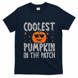 Coolest Pumpkin In The Patch Cute Halloween T-Shirt - Navy Blue