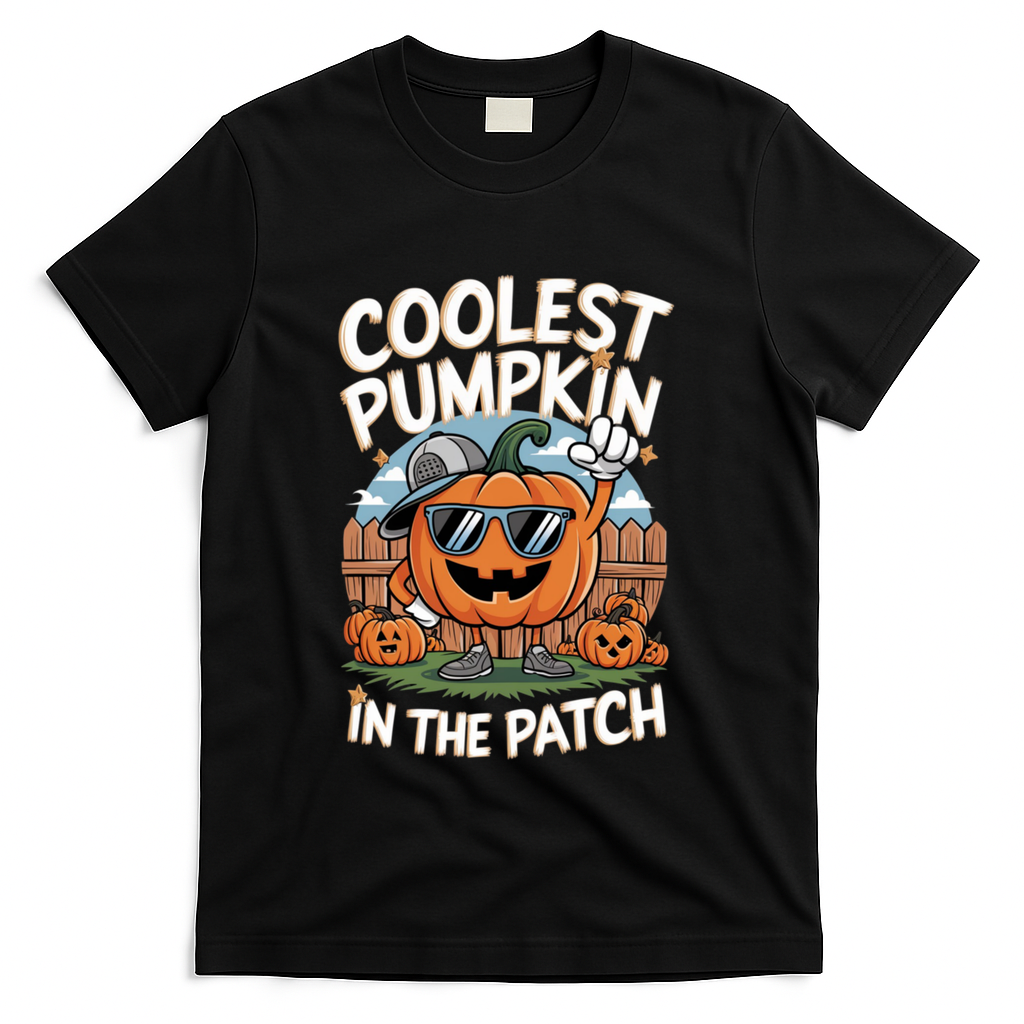 Coolest Pumpkin In The Patch Cute Gift T-Shirt - Black