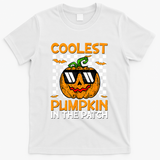 Coolest Pumpkin In The Patch Outfit Halloween T-Shirt - White