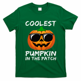 Coolest Pumpkin In The Patch Funny Halloween T-Shirt - Irish Green