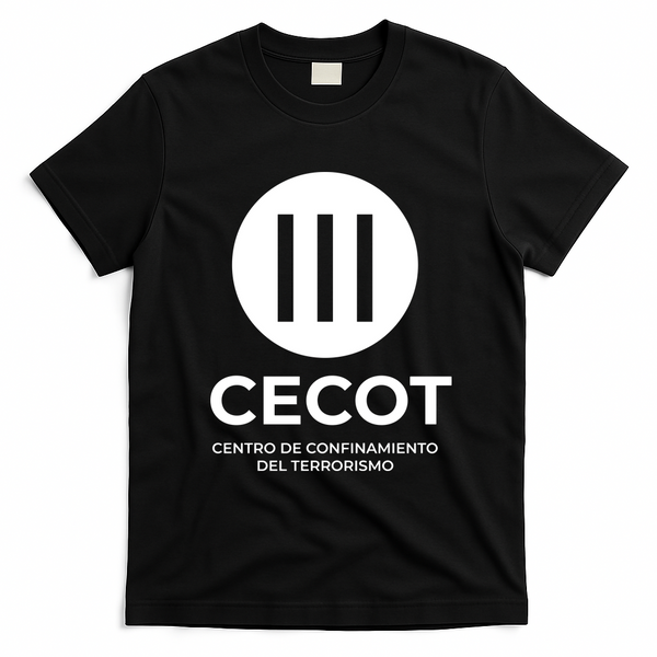 CECOT Prison Jail Funny Halloween Costume El Salvador T-Shirt - Black