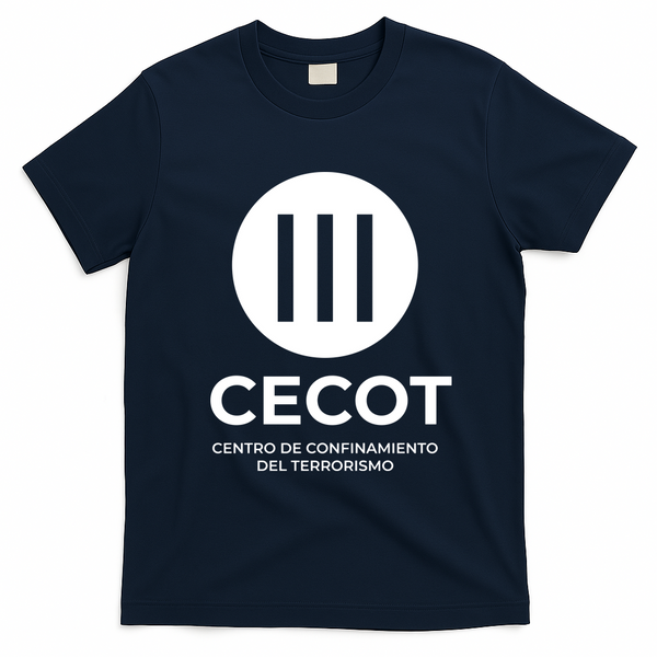 CECOT Prison Jail Funny Halloween Costume El Salvador T-Shirt - Navy Blue