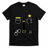 Cool Police Officer Costume Cop Policeman T-Shirt - Black