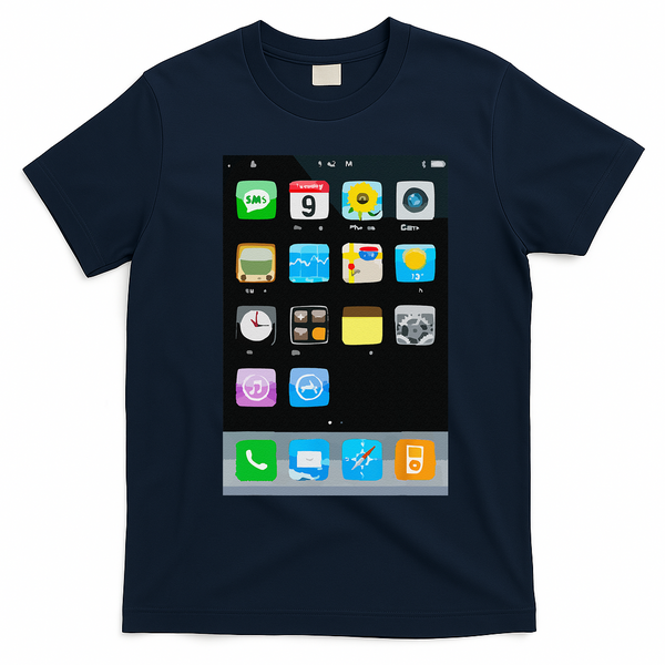 Cell Phone Smartphone Mobile App Halloween Costume T-Shirt - Navy Blue