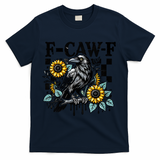 Crow Raven F-CAW-F Funny Halloween T-Shirt - Navy
